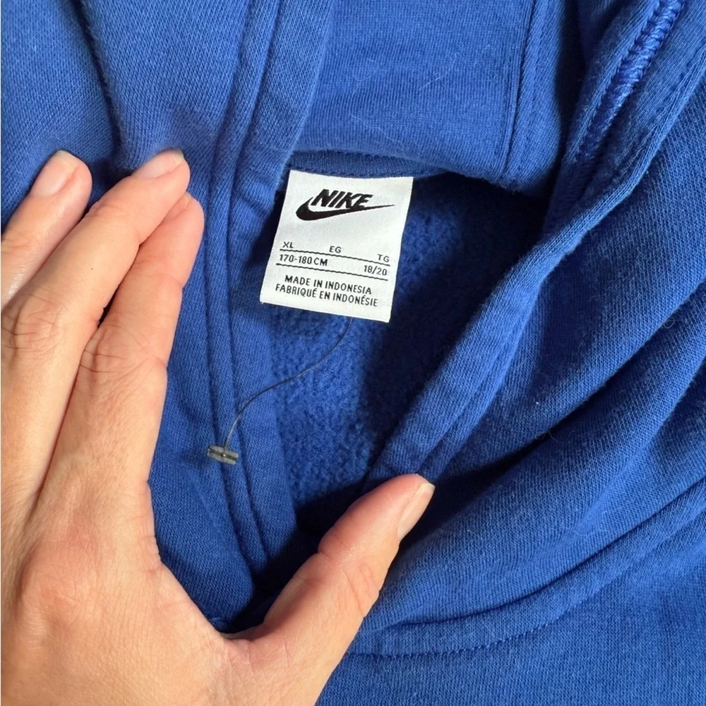 Nike Boys XL 18/20 Blue NY Giants Hoodie Sweatshirt